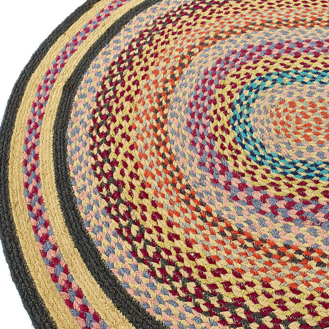 Jute Extra Colourful Oval Orange/Multicolour Rug-Origins-Rug Love - The Most Loved Rug Store