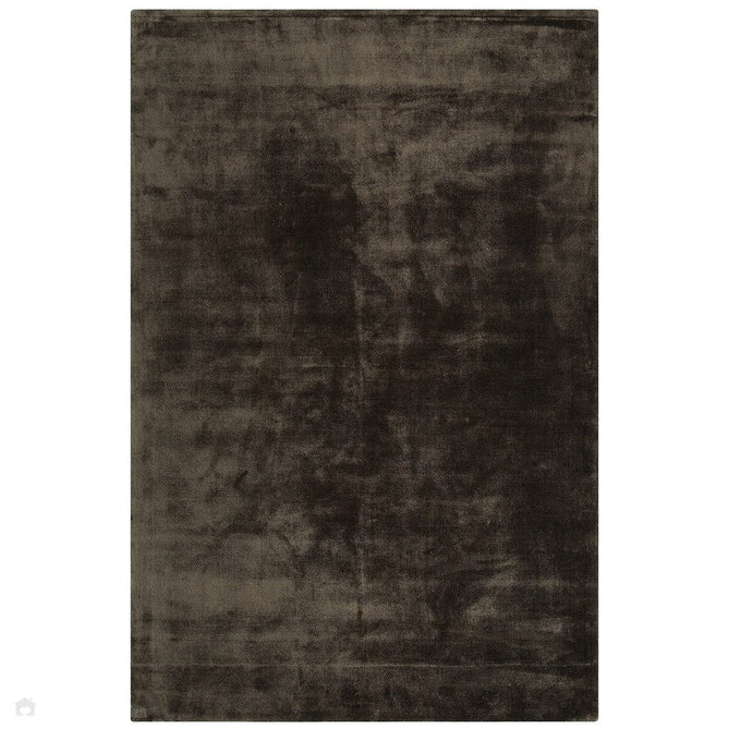 Katherine Carnaby Chrome Modern Designer Plain High-Density Heavyweight Hand-Woven Silky Smooth Shimmer Viscose Charcoal Grey Rug-Asiatic Carpets-Rug Love - The Most Loved Rug Store