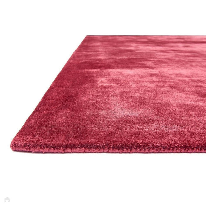 Katherine Carnaby Chrome Modern Designer Plain High-Density Heavyweight Hand-Woven Silky Smooth Shimmer Viscose Claret Red Rug-Asiatic Carpets-Rug Love - The Most Loved Rug Store