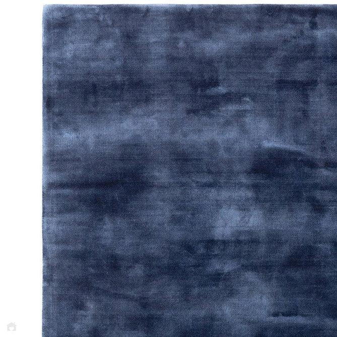 Katherine Carnaby Chrome Modern Designer Plain High-Density Heavyweight Hand-Woven Silky Smooth Shimmer Viscose Ink Blue Rug-Asiatic Carpets-Rug Love - The Most Loved Rug Store