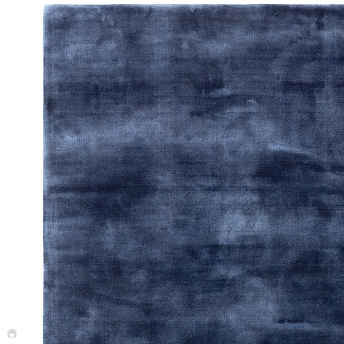 Katherine Carnaby Chrome Modern Designer Plain High-Density Heavyweight Hand-Woven Silky Smooth Shimmer Viscose Ink Blue Rug-Asiatic Carpets-Rug Love - The Most Loved Rug Store