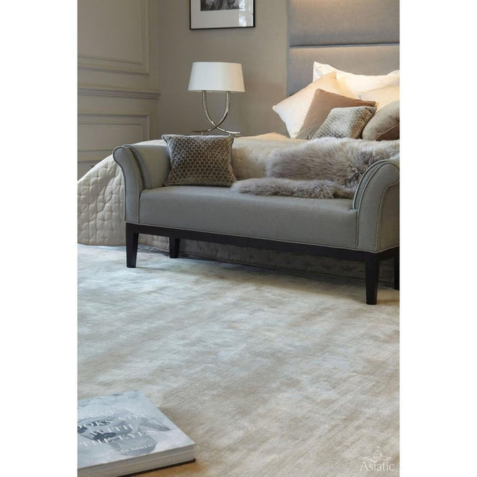 Katherine Carnaby Chrome Modern Designer Plain High-Density Heavyweight Hand-Woven Silky Smooth Shimmer Viscose Latte Brown Rug-Asiatic Carpets-Rug Love - The Most Loved Rug Store