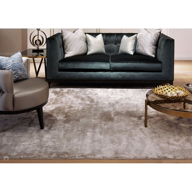 Katherine Carnaby Chrome Modern Designer Plain High-Density Heavyweight Hand-Woven Silky Smooth Shimmer Viscose Latte Brown Rug-Asiatic Carpets-Rug Love - The Most Loved Rug Store