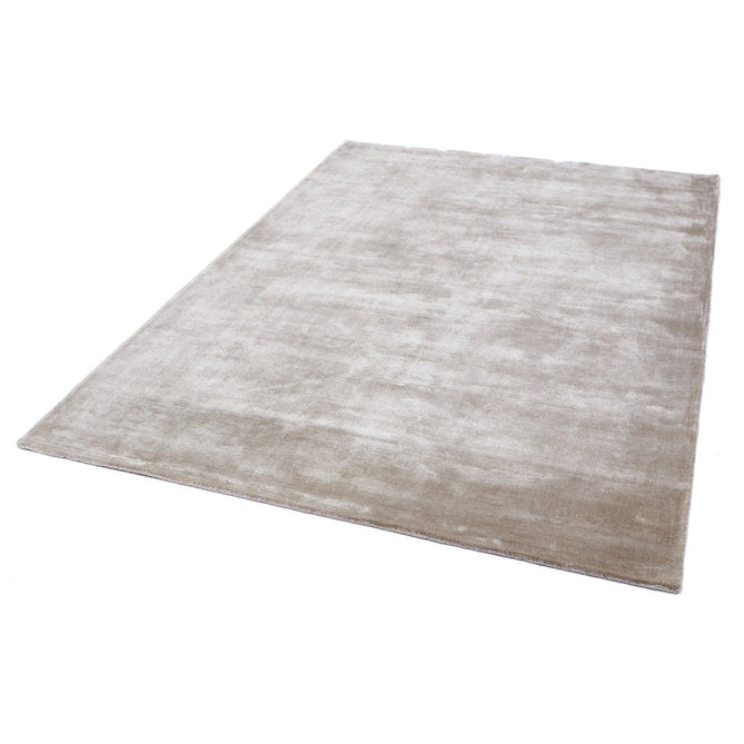 Katherine Carnaby Chrome Modern Designer Plain High-Density Heavyweight Hand-Woven Silky Smooth Shimmer Viscose Latte Brown Rug-Asiatic Carpets-Rug Love - The Most Loved Rug Store