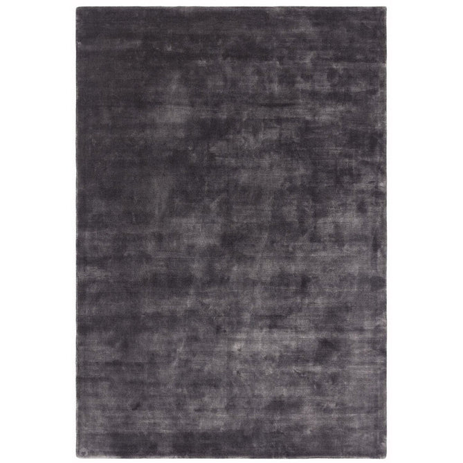 Katherine Carnaby Chrome Modern Designer Plain High-Density Heavyweight Hand-Woven Silky Smooth Shimmer Viscose Lead Grey Rug-Asiatic Carpets-Rug Love - The Most Loved Rug Store