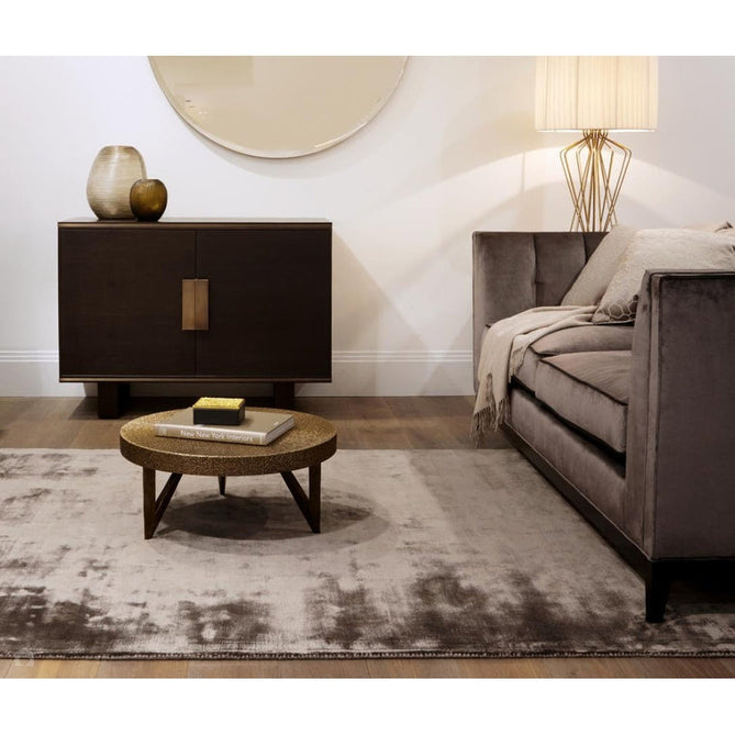 Katherine Carnaby Chrome Modern Designer Plain High-Density Heavyweight Hand-Woven Silky Smooth Shimmer Viscose Mushroom Brown Rug-Asiatic Carpets-Rug Love - The Most Loved Rug Store