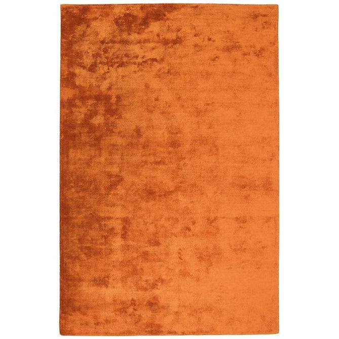 Katherine Carnaby Chrome Modern Designer Plain High-Density Heavyweight Hand-Woven Silky Smooth Shimmer Viscose Paprika Orange Rug-Asiatic Carpets-Rug Love - The Most Loved Rug Store