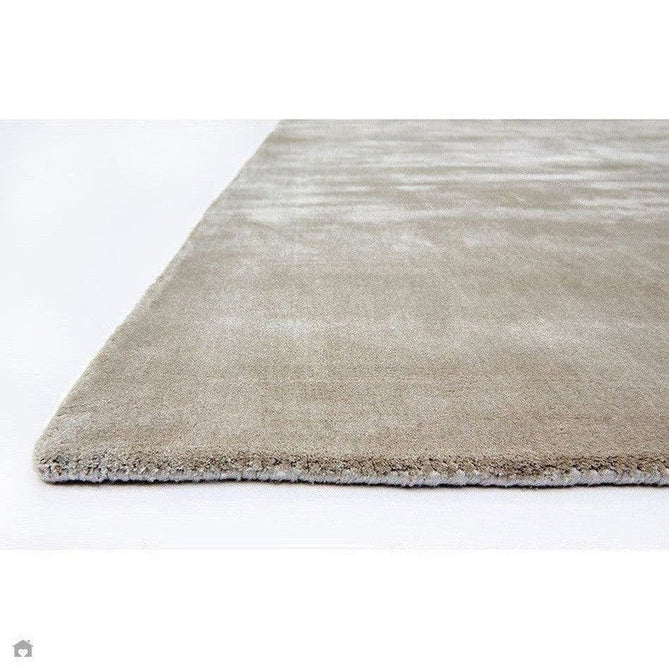 Buy Asiatic Carpets Katherine Carnaby Chrome Modern Designer Plain High-Density Heavyweight Hand-Woven Silky Smooth Shimmer Viscose Pearl Cream/White Rug Lowest Price | Rug Love