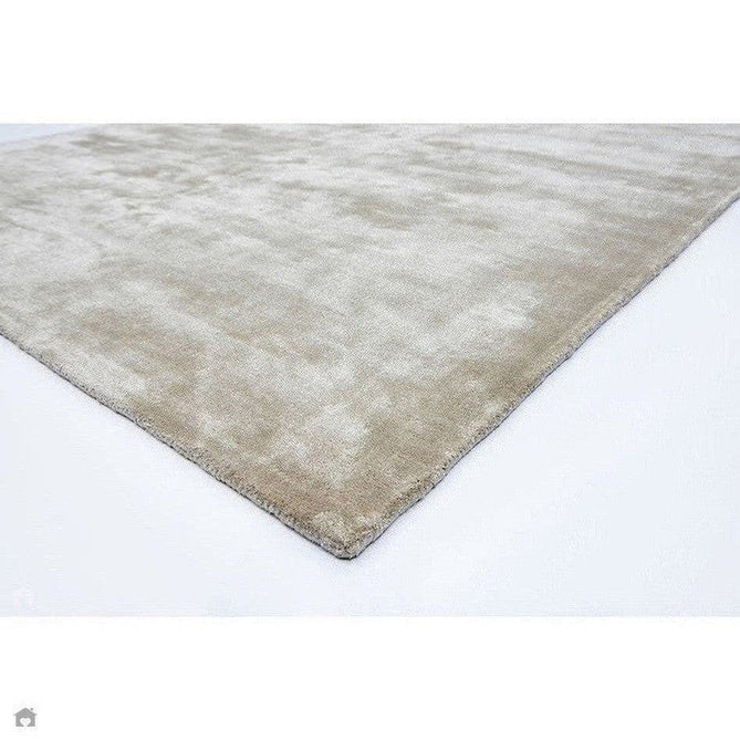 Buy Asiatic Carpets Katherine Carnaby Chrome Modern Designer Plain High-Density Heavyweight Hand-Woven Silky Smooth Shimmer Viscose Pearl Cream/White Rug Lowest Price | Rug Love