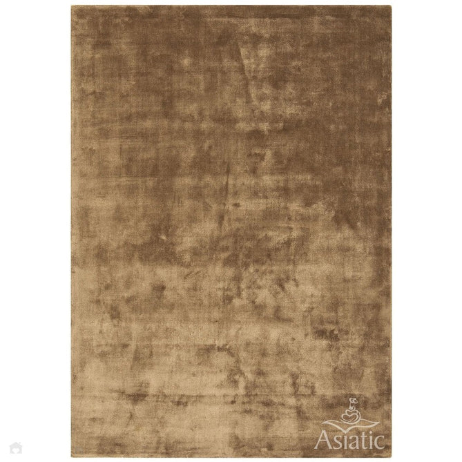 Katherine Carnaby Chrome Modern Designer Plain High-Density Heavyweight Hand-Woven Silky Smooth Shimmer Viscose Tan Brown Rug-Asiatic Carpets-Rug Love - The Most Loved Rug Store