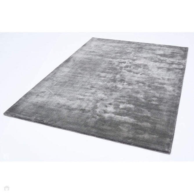 Katherine Carnaby Chrome Modern Designer Plain High-Density Heavyweight Hand-Woven Silky Smooth Shimmer Viscose Zinc Grey Rug-Asiatic Carpets-Rug Love - The Most Loved Rug Store