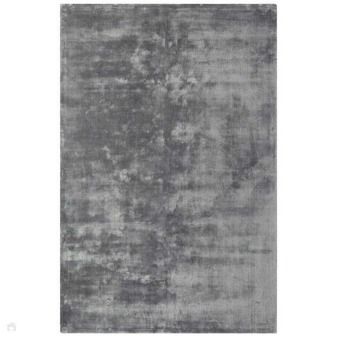 Katherine Carnaby Chrome Modern Designer Plain High-Density Heavyweight Hand-Woven Silky Smooth Shimmer Viscose Zinc Grey Rug-Asiatic Carpets-Rug Love - The Most Loved Rug Store