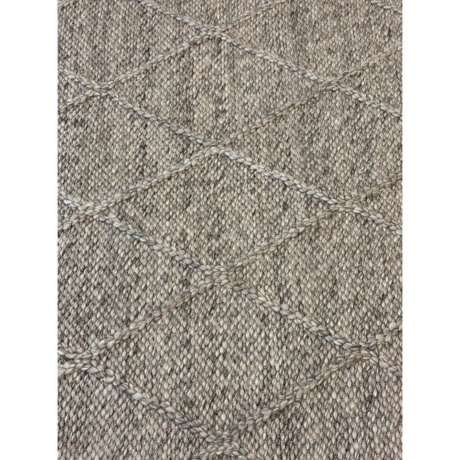 Katherine Carnaby Coast CD03 Modern Designer Plain Geometric Diamond Hand-Woven Textured Wool&Viscose Flatweave Grey Marl Rug-Asiatic Carpets-Rug Love - The Most Loved Rug Store