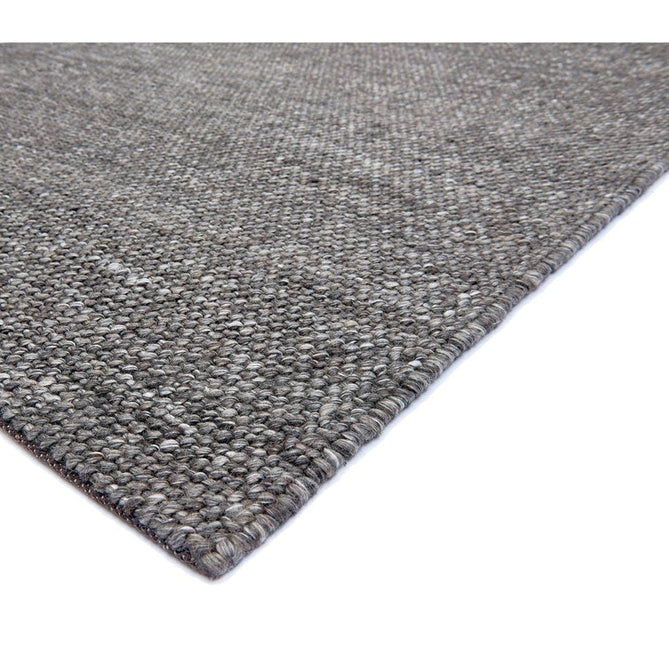 Katherine Carnaby Coast CS01 Modern Designer Plain Hand-Woven Textured Wool&Viscose Flatweave Charcoal Grey Rug-Asiatic Carpets-Rug Love - The Most Loved Rug Store