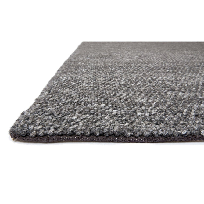 Katherine Carnaby Coast CS01 Modern Designer Plain Hand-Woven Textured Wool&Viscose Flatweave Charcoal Grey Rug-Asiatic Carpets-Rug Love - The Most Loved Rug Store