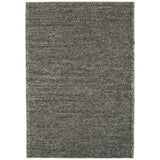 Katherine Carnaby Coast CS01 Modern Designer Plain Hand-Woven Textured Wool&Viscose Flatweave Charcoal Grey Rug