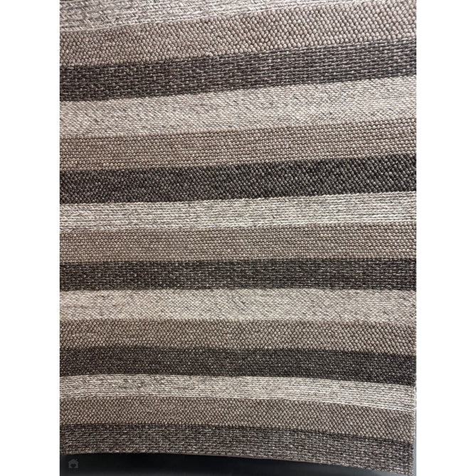 Katherine Carnaby Coast CS08 Modern Designer Plain Varied Stripe Hand-Woven Textured Wool&Viscose Flatweave Taupe Brown Rug-Asiatic Carpets-Rug Love - The Most Loved Rug Store