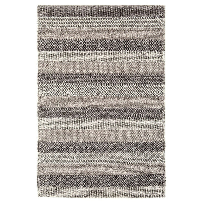 Katherine Carnaby Coast CS08 Modern Designer Plain Varied Stripe Hand-Woven Textured Wool&Viscose Flatweave Taupe Brown Rug-Asiatic Carpets-Rug Love - The Most Loved Rug Store