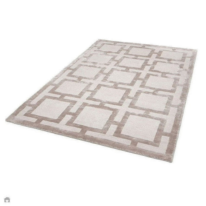 Buy Asiatic Carpets Katherine Carnaby Eaton Modern Designer Geometric Super-Soft Hand-Woven High-Density Textured Silky Metallic Shimmer Viscose Flatweave Biscuit Rug Lowest Price | Rug Love