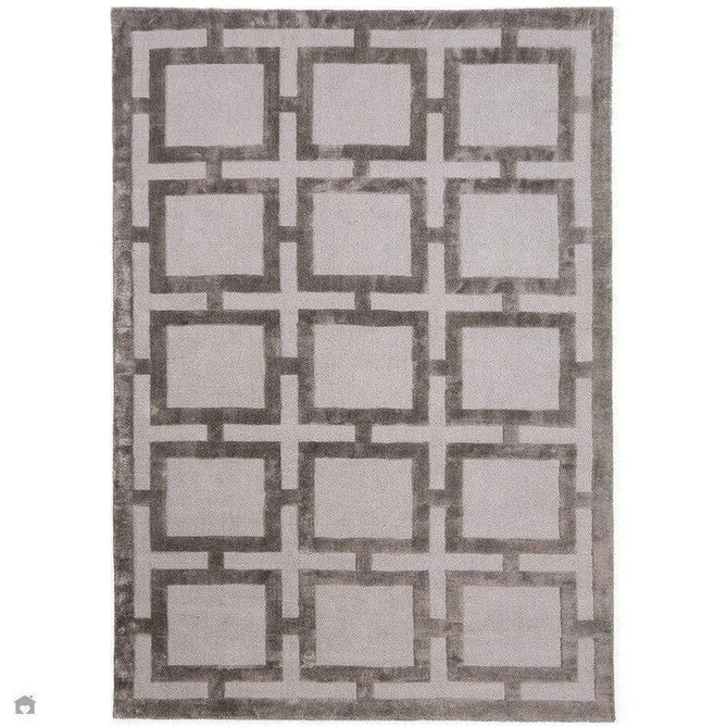 Buy Asiatic Carpets Katherine Carnaby Eaton Modern Designer Geometric Super-Soft Hand-Woven High-Density Textured Silky Metallic Shimmer Viscose Flatweave Mocha Rug Lowest Price | Rug Love