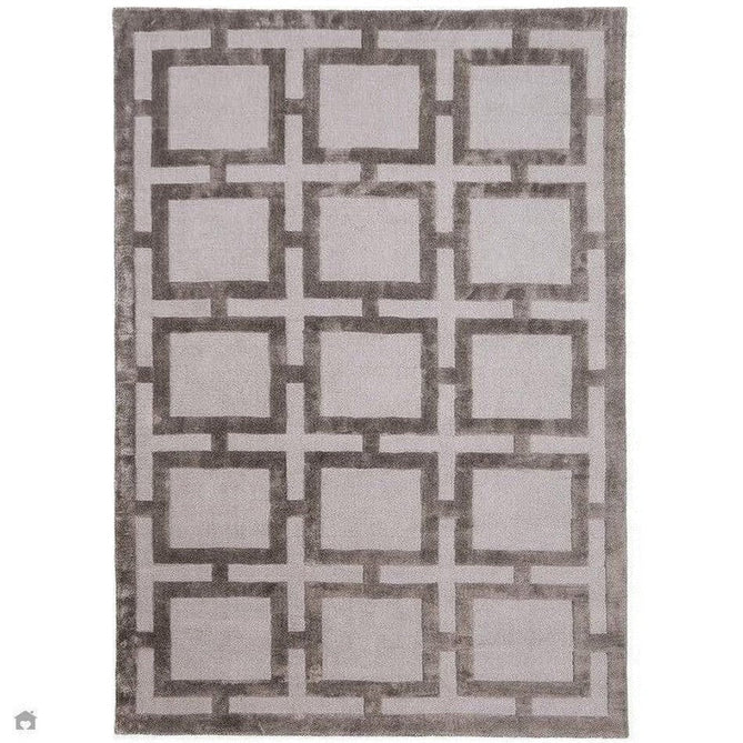 Buy Asiatic Carpets Katherine Carnaby Eaton Modern Designer Geometric Super-Soft Hand-Woven High-Density Textured Silky Metallic Shimmer Viscose Flatweave Mocha Rug Lowest Price | Rug Love