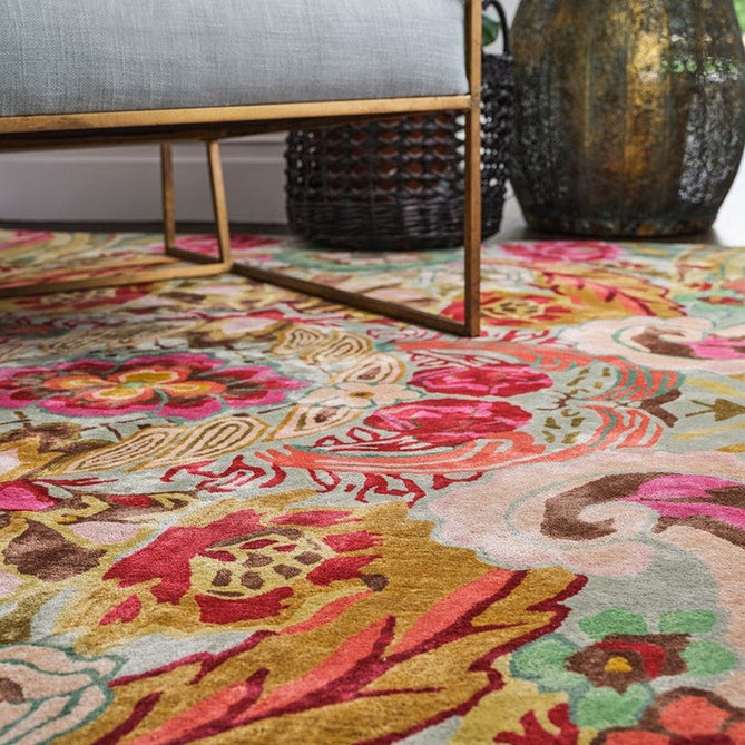 Katherine Carnaby Historia Multicolour/Green/Pink/Yellow/Cream Rug-Asiatic Carpets-Rug Love - The Most Loved Rug Store