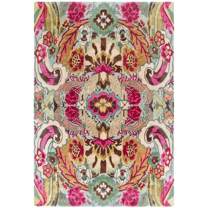 Katherine Carnaby Historia Multicolour/Green/Pink/Yellow/Cream Rug-Asiatic Carpets-Rug Love - The Most Loved Rug Store