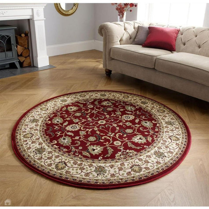 Kendra 135 R Red/Brown/Rust Round Rug-Oriental Weavers-Rug Love - The Most Loved Rug Store