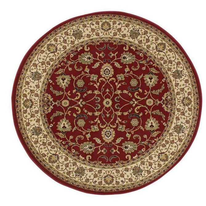 Kendra 135 R Red/Brown/Rust Round Rug-Oriental Weavers-Rug Love - The Most Loved Rug Store