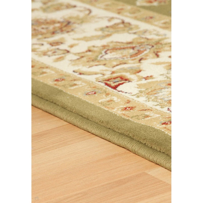 Kendra 3330 G Traditional Persian Classic Floral Vine Bordered Stain-Resistant Green Runner-Oriental Weavers-Rug Love - The Most Loved Rug Store