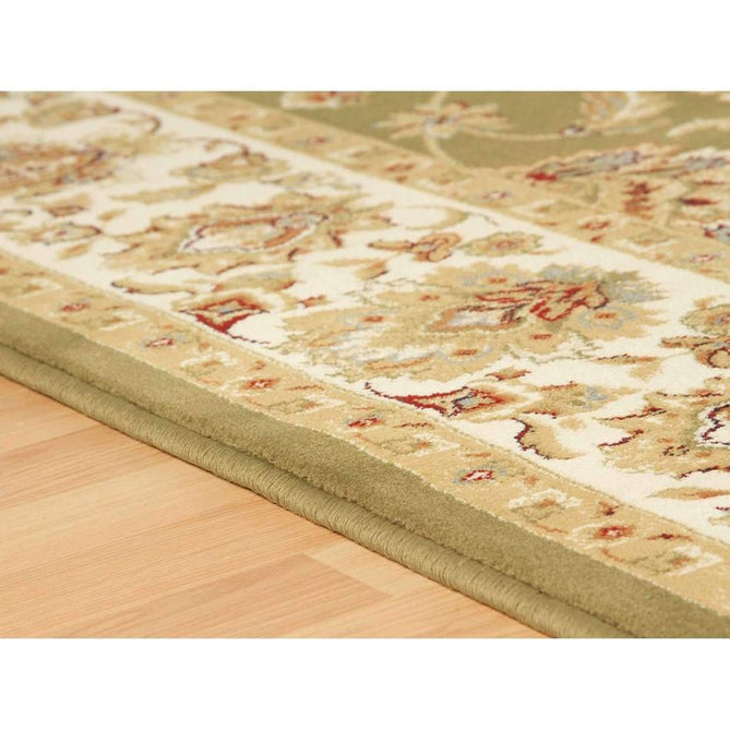 Kendra 3330 G Traditional Persian Classic Floral Vine Bordered Stain-Resistant Green/Sand/Cream Rug-Oriental Weavers-Rug Love - The Most Loved Rug Store