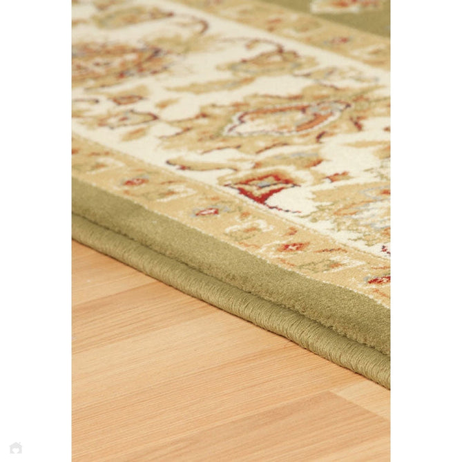 Kendra 3330 G Traditional Persian Classic Floral Vine Bordered Stain-Resistant Green/Sand/Cream Rug-Oriental Weavers-Rug Love - The Most Loved Rug Store