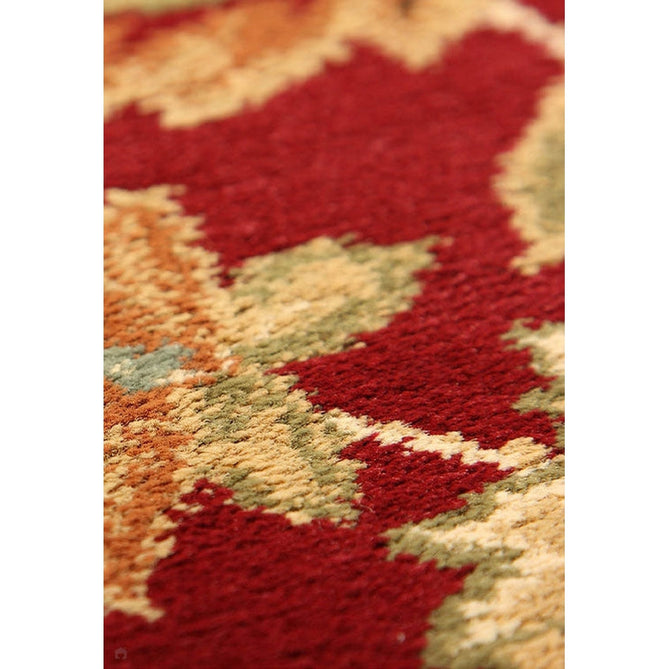 Kendra 45 M Traditional Persian Classic Floral Vine Bordered Stain-Resistant Red Runner-Oriental Weavers-Rug Love - The Most Loved Rug Store