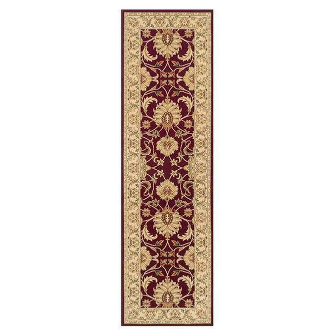 Kendra 45 M Traditional Persian Classic Floral Vine Bordered Stain-Resistant Red Runner-Oriental Weavers-Rug Love - The Most Loved Rug Store