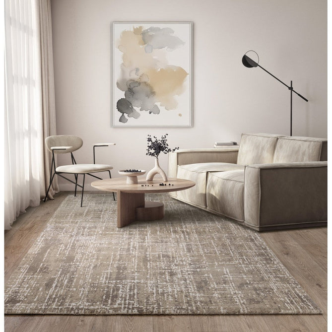 Kuza Abstract Modern Distressed Textured Soft-Touch Beige/Light Grey Rug-Asiatic Carpets-Rug Love - The Most Loved Rug Store