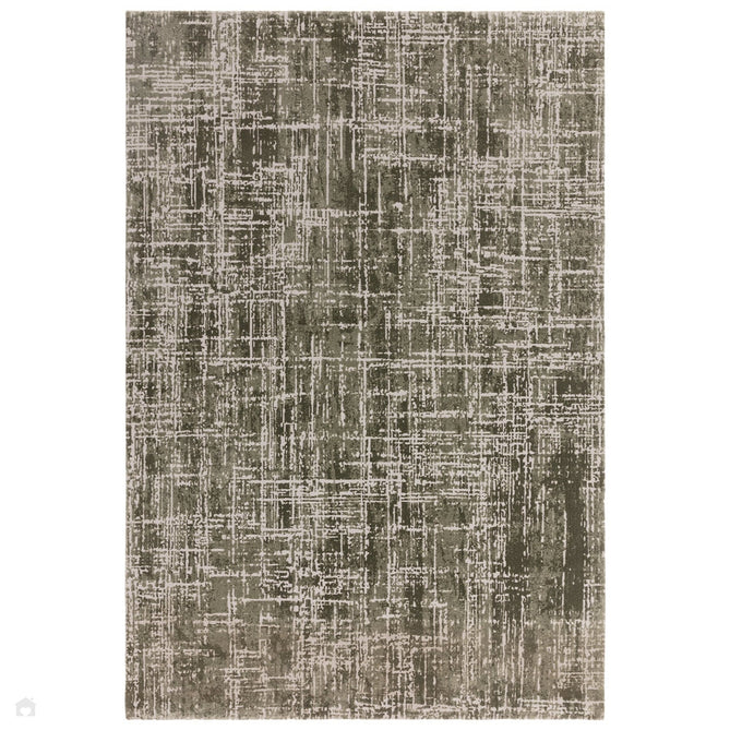 Kuza Abstract Modern Distressed Textured Soft-Touch Khaki/Light Grey Rug-Asiatic Carpets-Rug Love - The Most Loved Rug Store