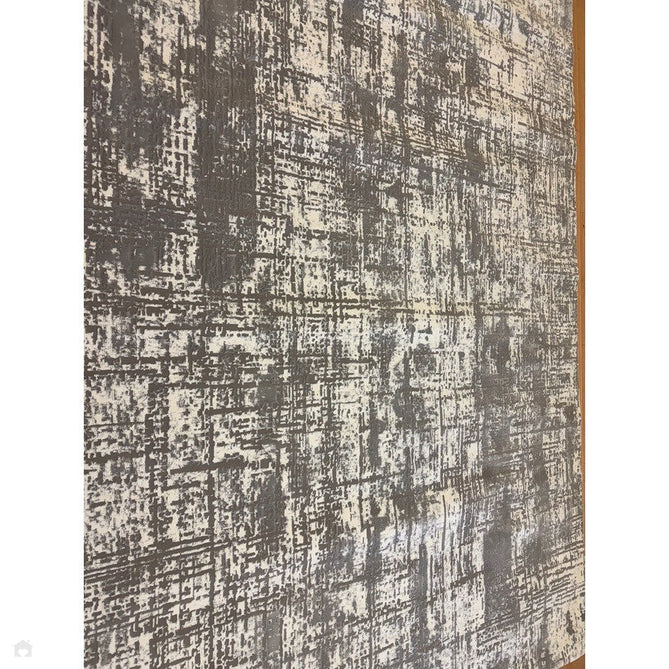 Kuza Abstract Modern Distressed Textured Soft-Touch Mid Grey/Cream/Light Grey Rug-Asiatic Carpets-Rug Love - The Most Loved Rug Store