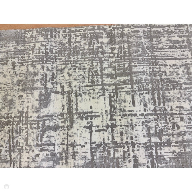 Kuza Abstract Modern Distressed Textured Soft-Touch Mid Grey/Cream/Light Grey Rug-Asiatic Carpets-Rug Love - The Most Loved Rug Store