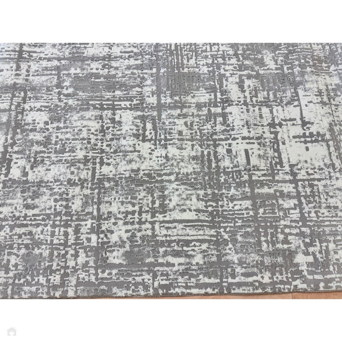 Kuza Abstract Modern Distressed Textured Soft-Touch Mid Grey/Cream/Light Grey Rug-Asiatic Carpets-Rug Love - The Most Loved Rug Store