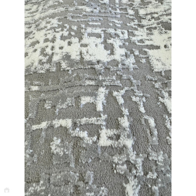 Kuza Abstract Modern Distressed Textured Soft-Touch Mid Grey/Cream/Light Grey Rug-Asiatic Carpets-Rug Love - The Most Loved Rug Store