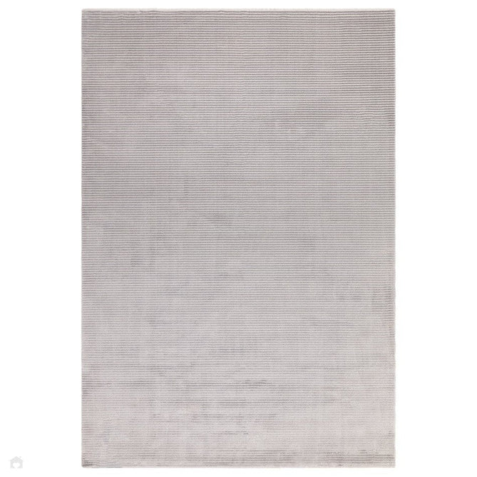 Kuza Plain Stripe Modern Distressed Textured Soft-Touch Silver Rug-Asiatic Carpets-Rug Love - The Most Loved Rug Store