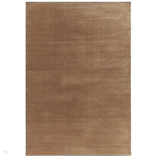 Kuza Plain Stripe Modern Distressed Textured Soft-Touch Terracotta Rug-Asiatic Carpets-Rug Love - The Most Loved Rug Store