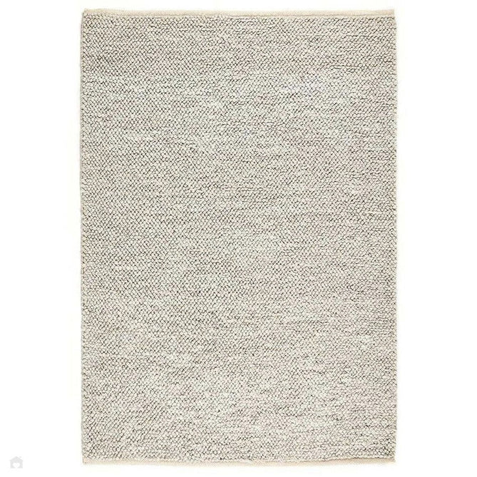 La Playa Modern Plain Mottled Beaded Pebble Hand Woven Textured Wool Flat-Pile Silver Rug 160 x 230 cm-Shop Returns-Rug Love - The Most Loved Rug Store