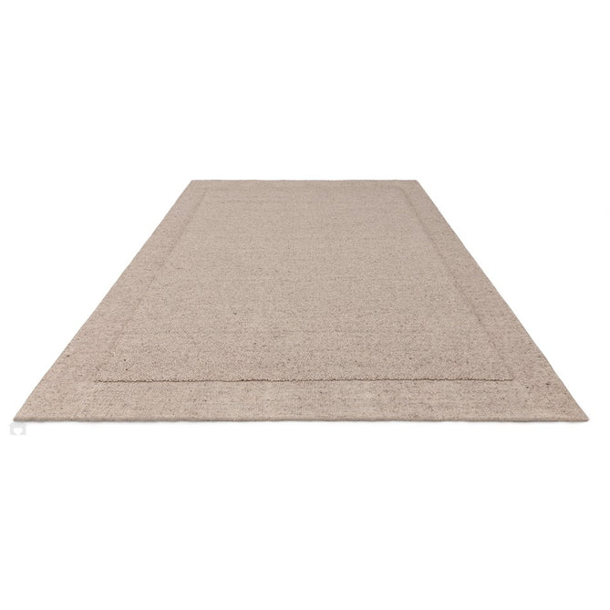 Larson Modern Plain Hi-Low Border Hand-Woven Textured Looped Wool Flat-Pile Beige/Natural Rug-Asiatic Carpets-Rug Love - The Most Loved Rug Store