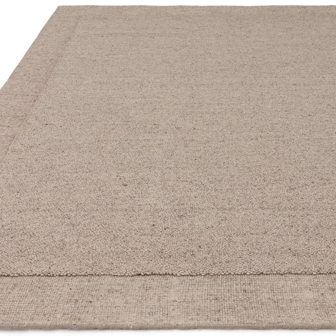 Larson Modern Plain Hi-Low Border Hand-Woven Textured Looped Wool Flat-Pile Beige/Natural Rug-Asiatic Carpets-Rug Love - The Most Loved Rug Store