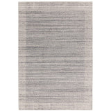 Larson Modern Plain Hi-Low Border Hand-Woven Textured Looped Wool Low Short Pile Grey Rug