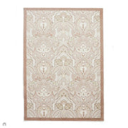 Laurence Llewelyn-Bowen Damask Modern Floral Ornate Abstract Border Metallic Shimmer Hi-Lo Textured Soft-Touch Polyester Flat-Pile  Bronze Rug