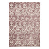 Laurence Llewelyn-Bowen Imperial Modern Floral Ornate Abstract Metallic Shimmer Hi-Lo Textured Soft-Touch Polyester Low Profile Short Pile Wine Rug