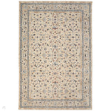 Legacy LEG06 Traditional Persian Medallion Border Soft-Touch Short Pile Polyester Flatweave Cream Rug