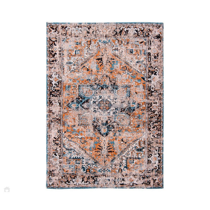 Louis De Poortere Antiquarian Heriz 8705 Seray Orange Washable Polyester Flatweave Eco-Rug-Louis De Poortere-Rug Love - The Most Loved Rug Store